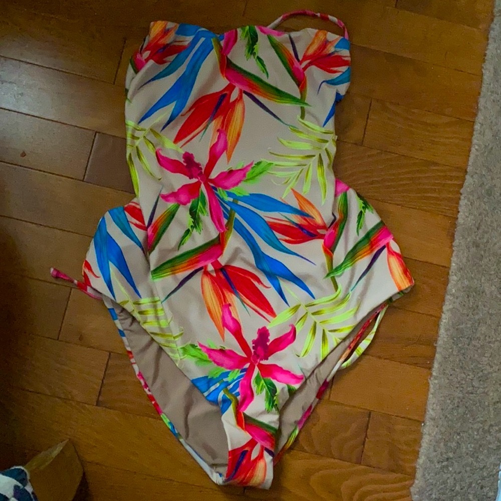 Vicious Young Babes Tropical One-Piece Swimsuit